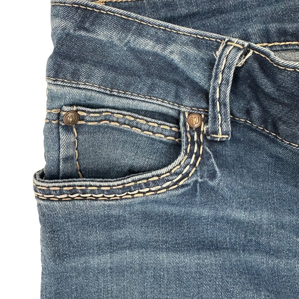 Wrangler Womens Blue Denim Embroidered Pocket Western Boot Cut Jeans 13x34 - Picture 6 of 11